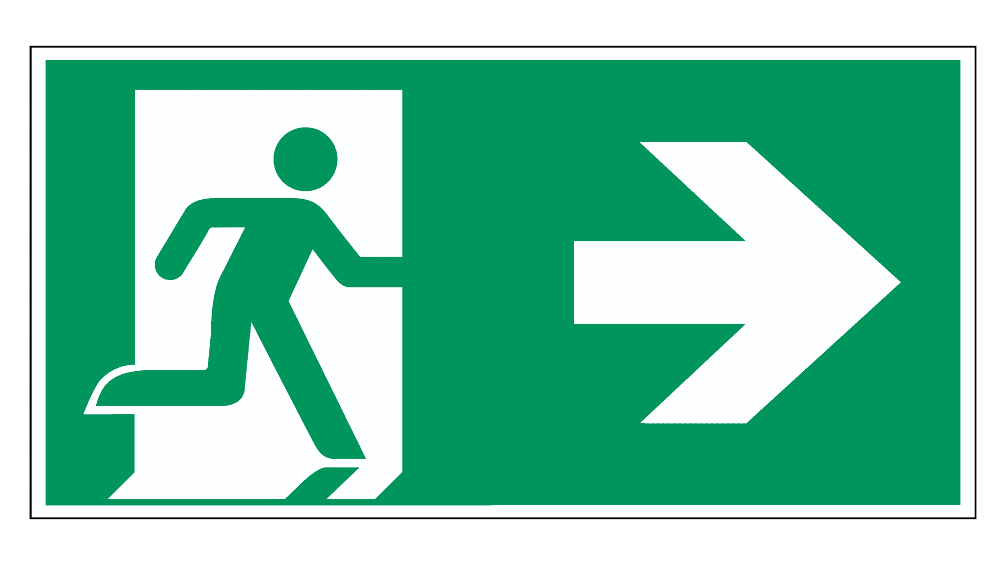 Nooduitgang naar rechts