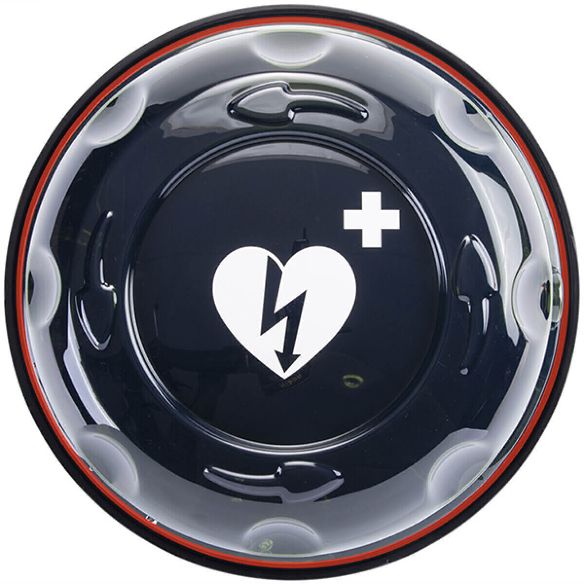 AED kast voor buitengebruik met rode bies