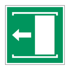 Deur naar links schuiven om te openen