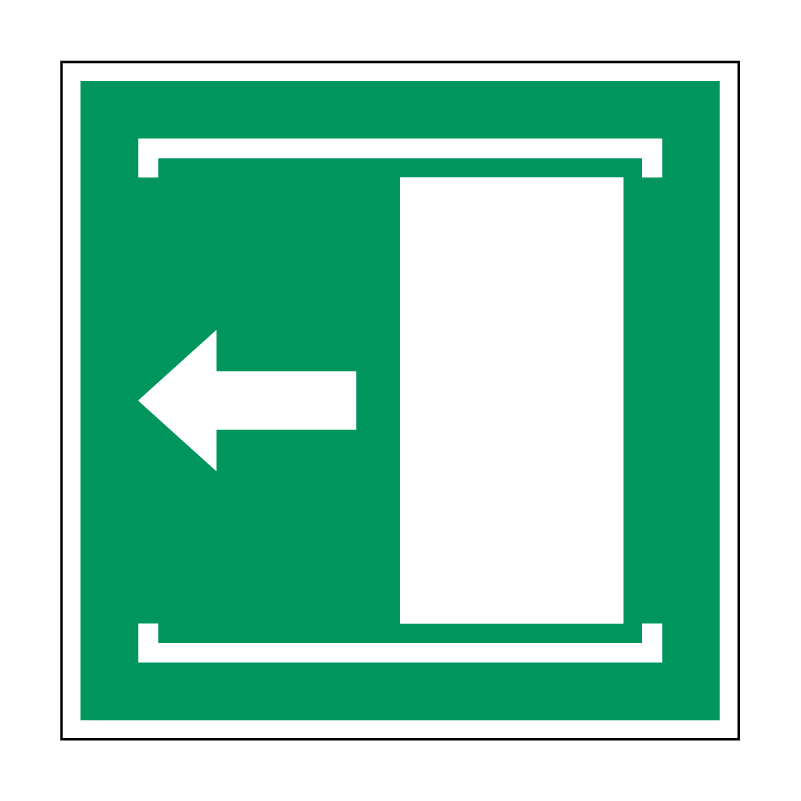 Deur naar links schuiven om te openen