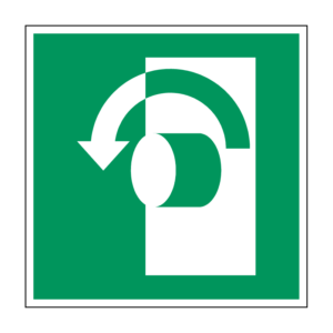 Draai tegen wijzerzin om te openen