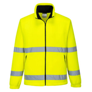 Reflecterende jas fleece geel