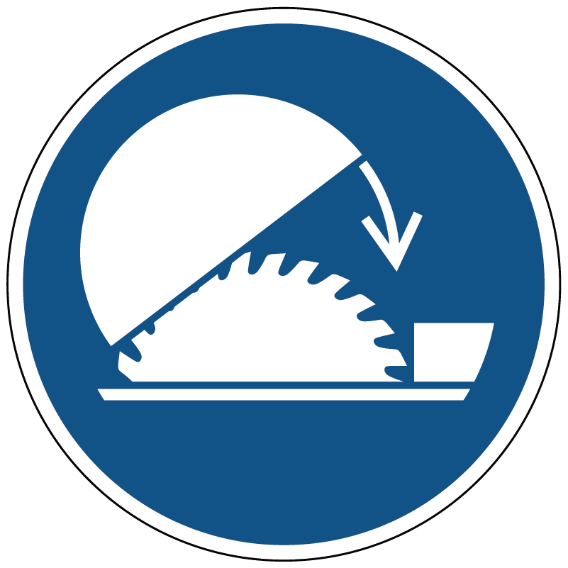 Gebruik de verstelbare kap van de tafelzaag