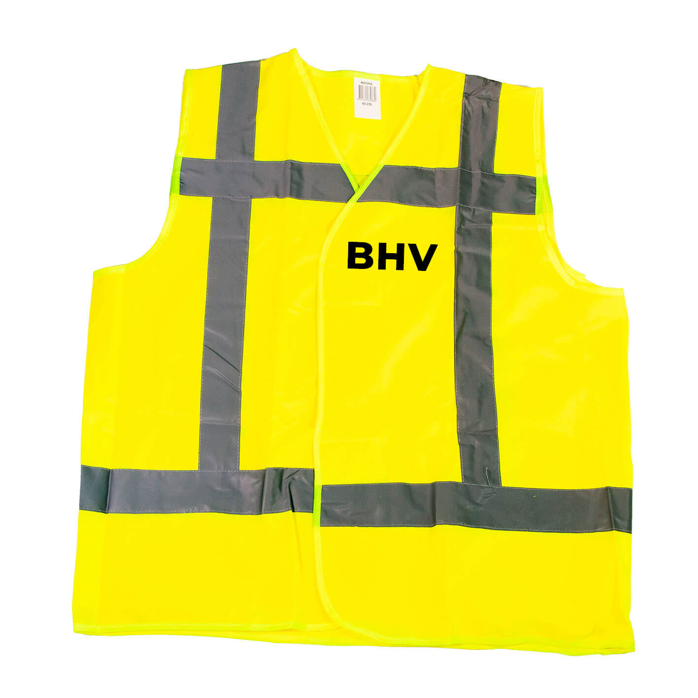 RWS veiligheidshesje BHV op rug en borst geel