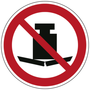 Geen zware lasten plaatsen