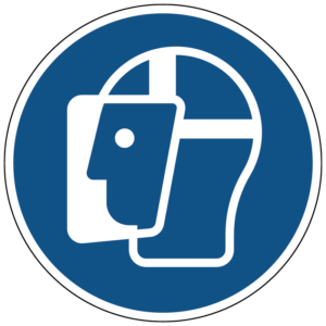 Gelaatsbescherming verplicht