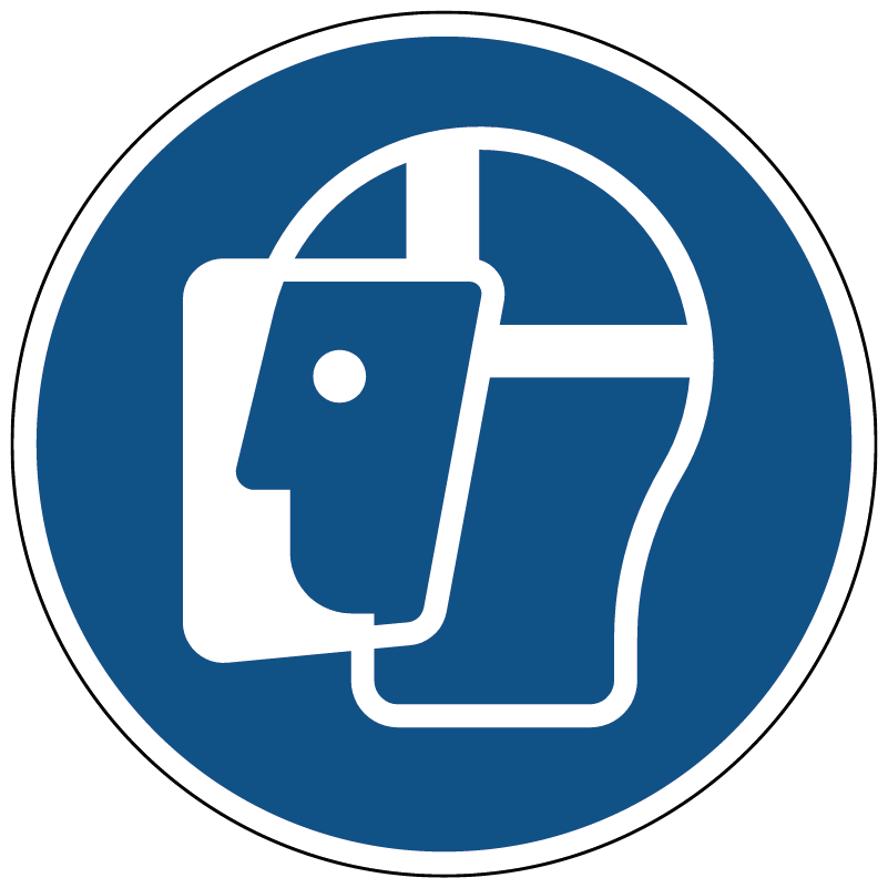 Gelaatsbescherming verplicht