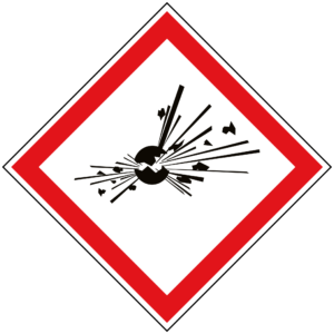 GHS 01 explosieve stoffen sticker