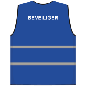 Beveiliger hesje blauw