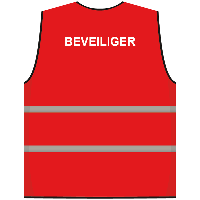 Beveiliger hesje rood