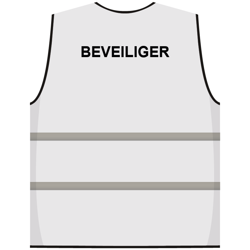 Beveiliger hesje wit