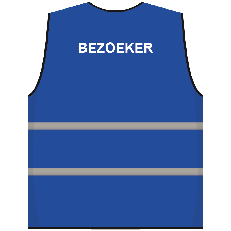 Bezoeker hesje blauw