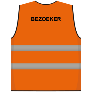 Bezoeker hesje oranje