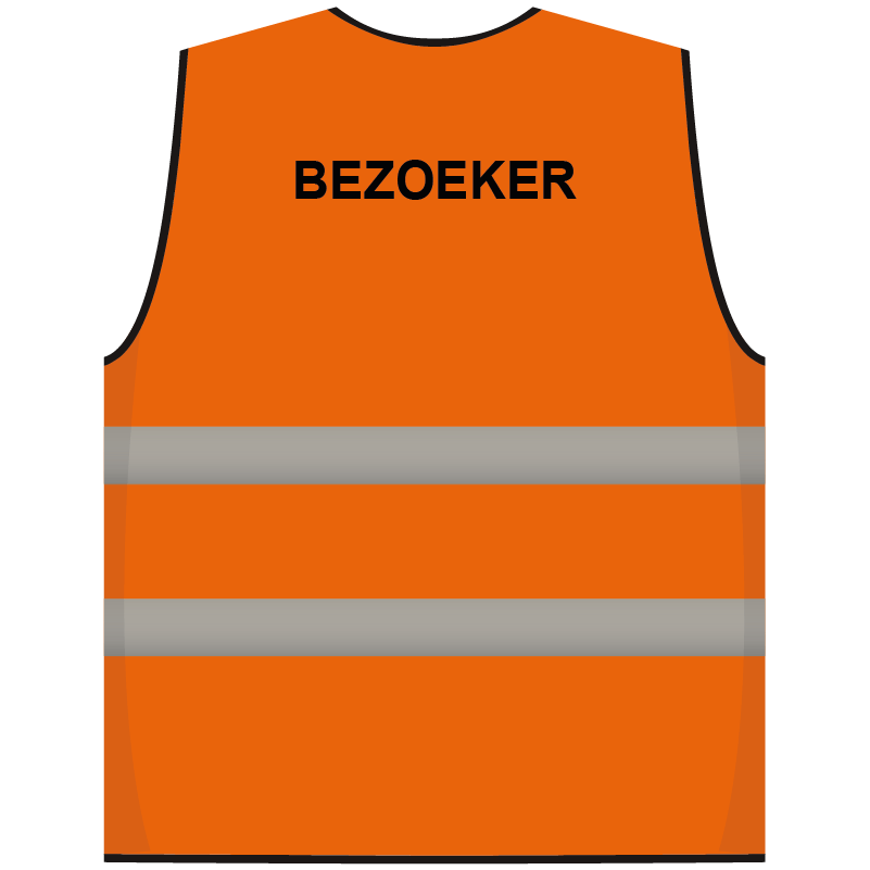 Bezoeker hesje oranje