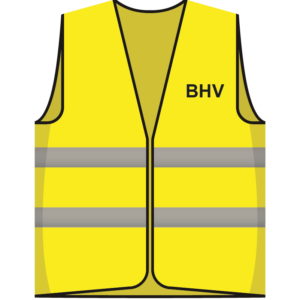 Hesje geel BHV opdruk voor/achter