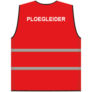 Ploegleider hesje rood