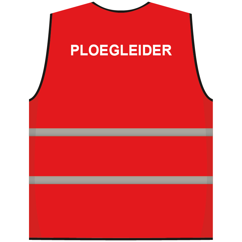 Ploegleider hesje rood