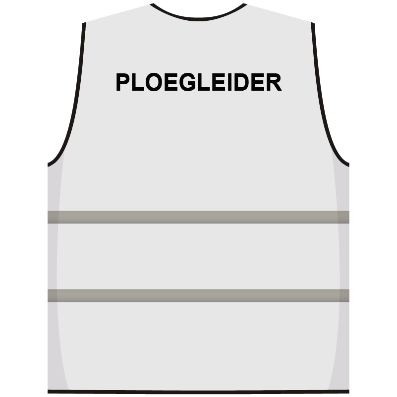 Ploegleider hesje wit