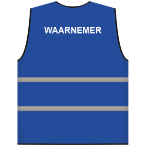 Waarnemer hesje blauw