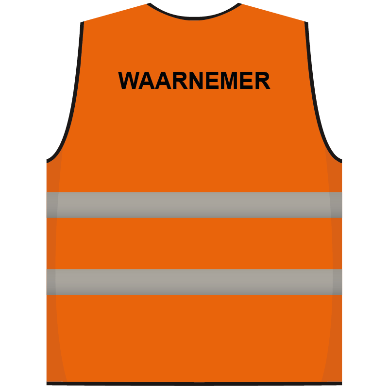 Waarnemer hesje oranje