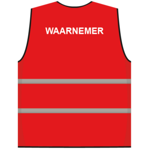 Waarnemer hesje rood