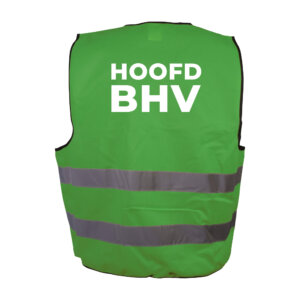 Hoofd BHV hesje groen