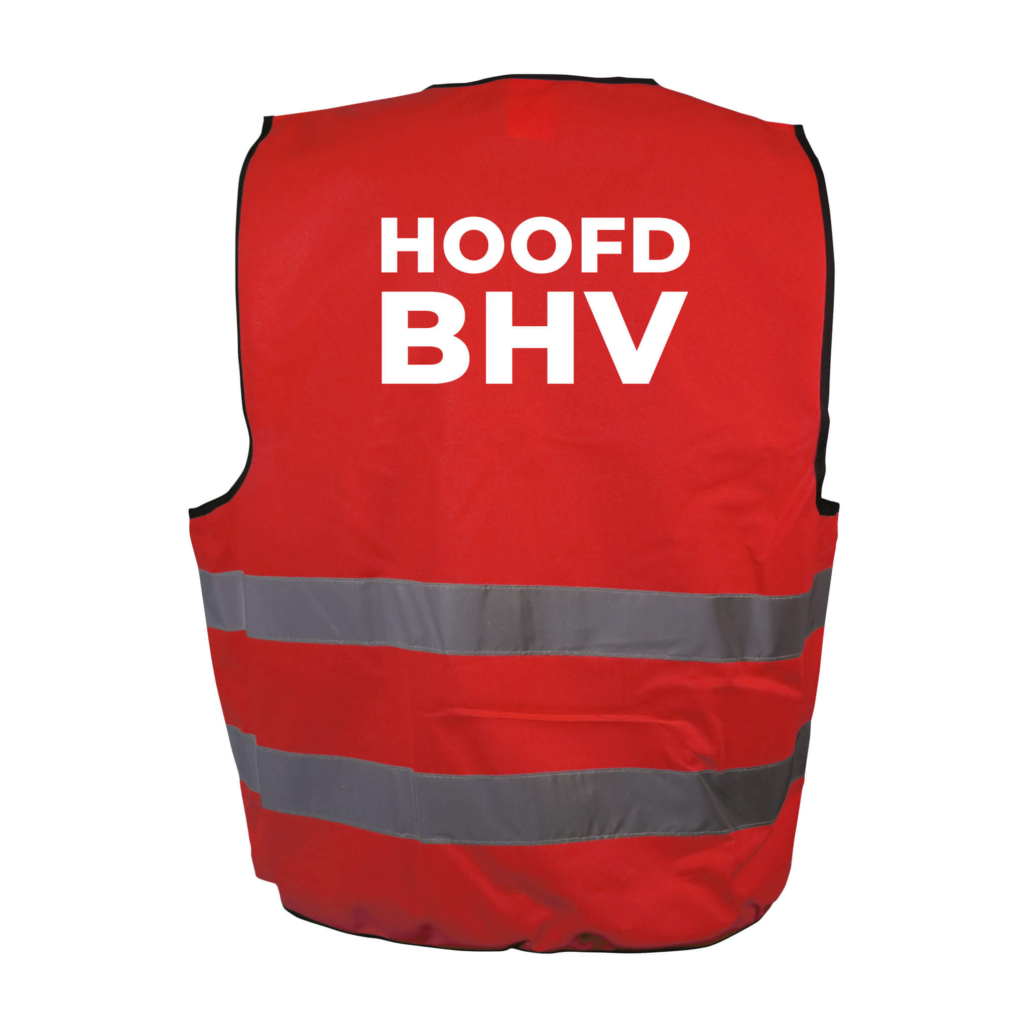 Hoofd BHV hesje rood