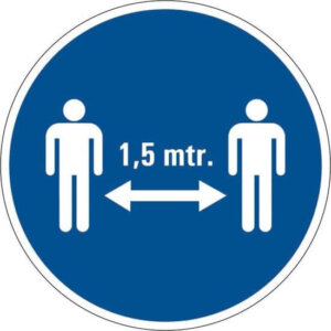 Houd 1,5 meter afstand