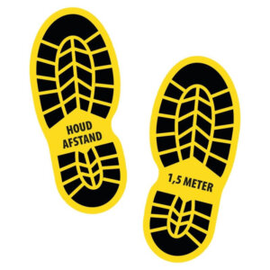 Houd 1,5 meter afstand schoenen