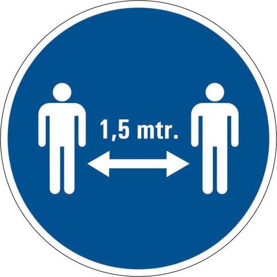 Houd 1,5 meter afstand