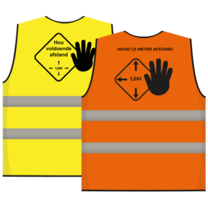 Houd 1,5 meter afstand hesje