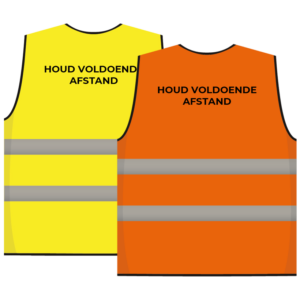 Houd voldoende afstand hesje