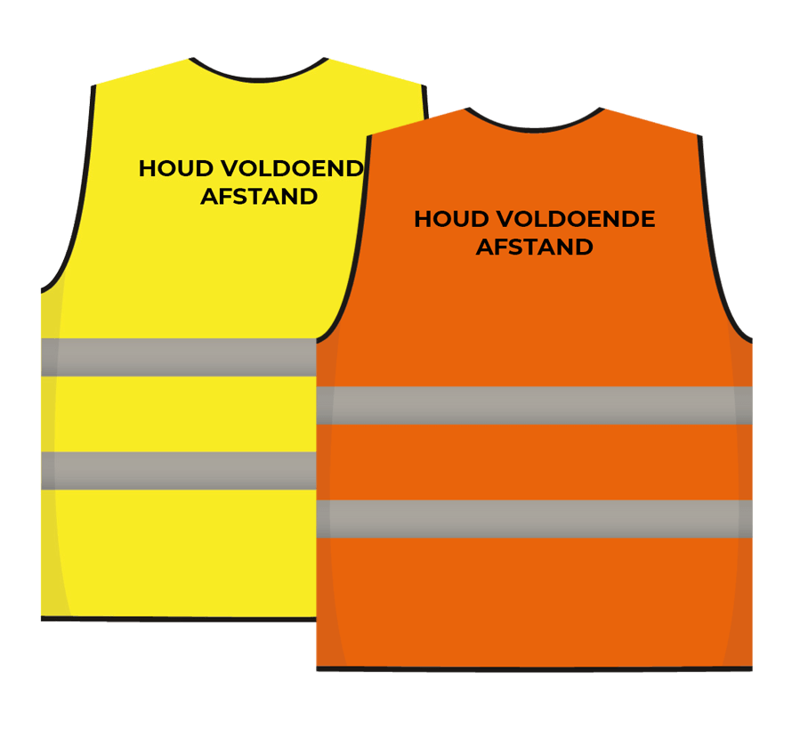 Houd voldoende afstand hesje