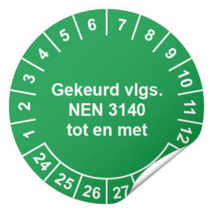Keuringssticker NEN 3140