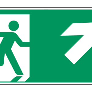 Nooduitgang naar rechts boven
