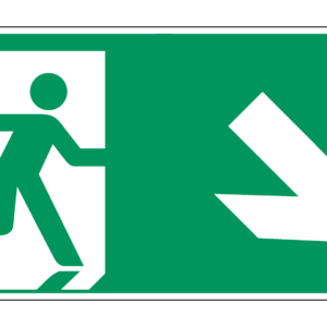Nooduitgang naar rechts onder