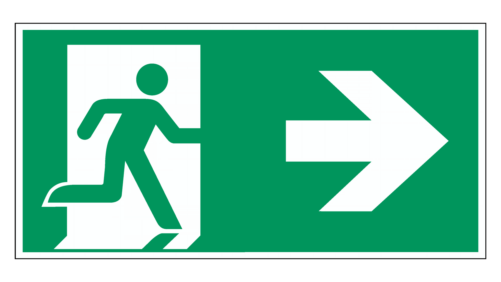 Nooduitgang naar rechts