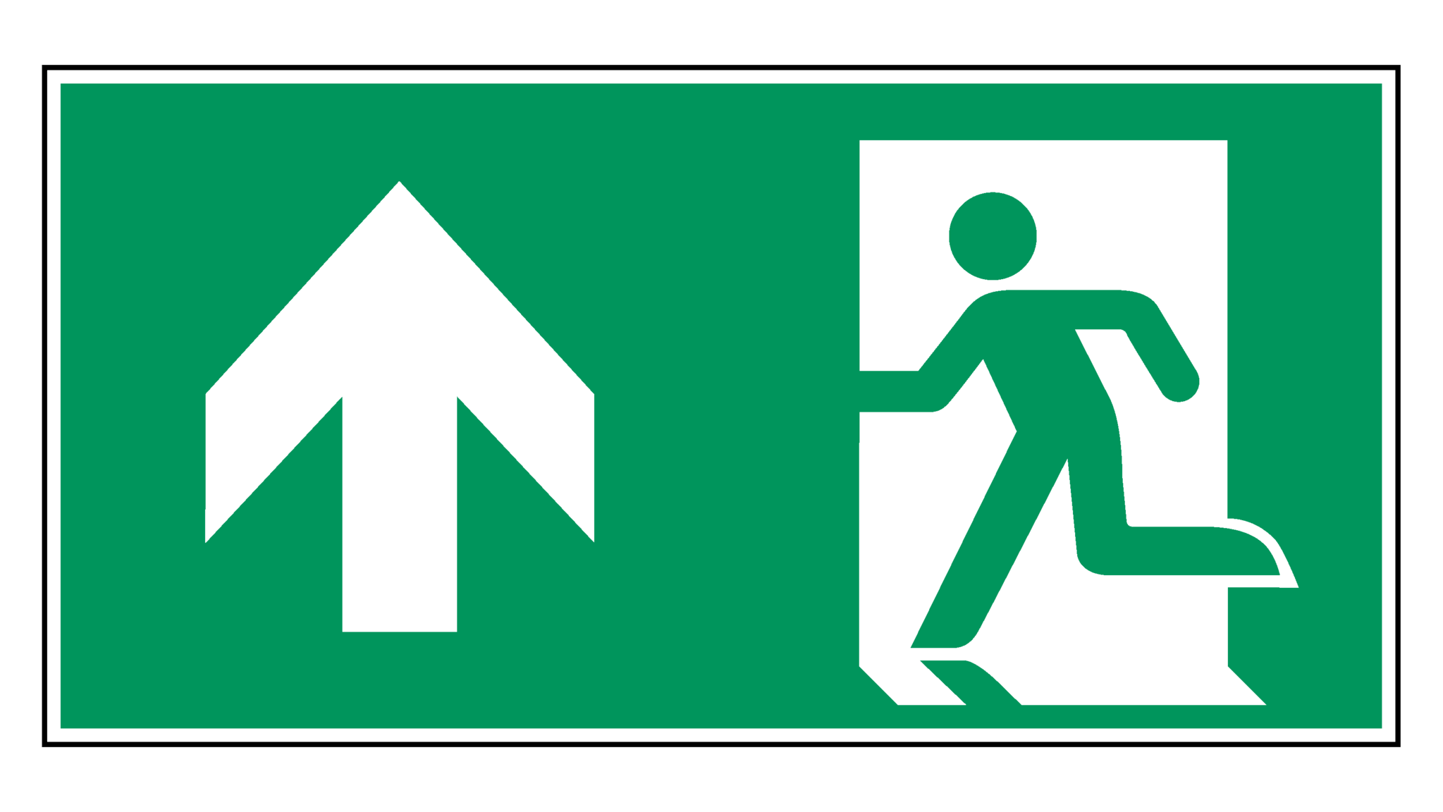 Nooduitgang rechtdoor