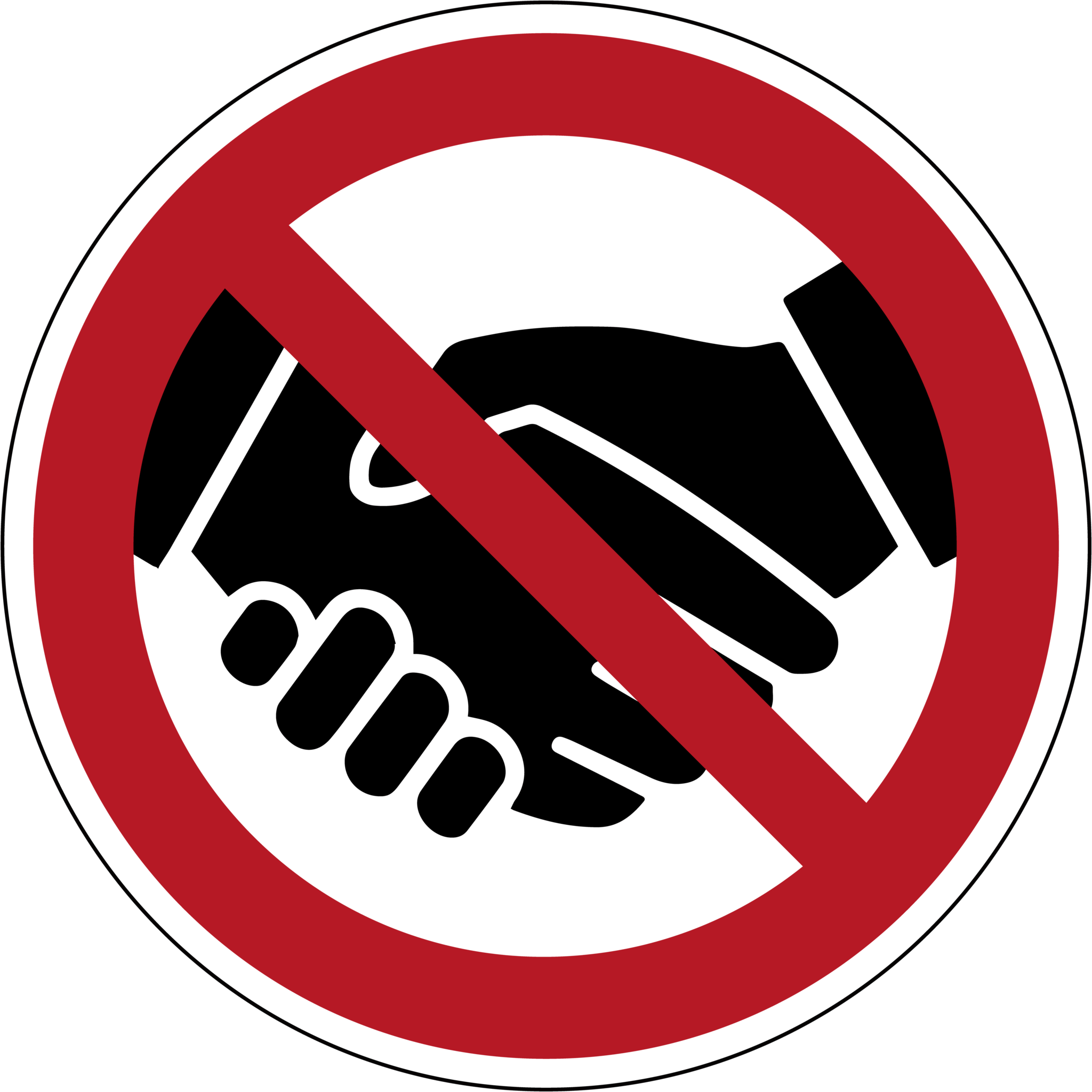 Verboden handen te schudden