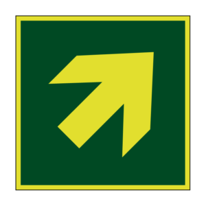 Richtingaanwijzing schuin lichtgevend