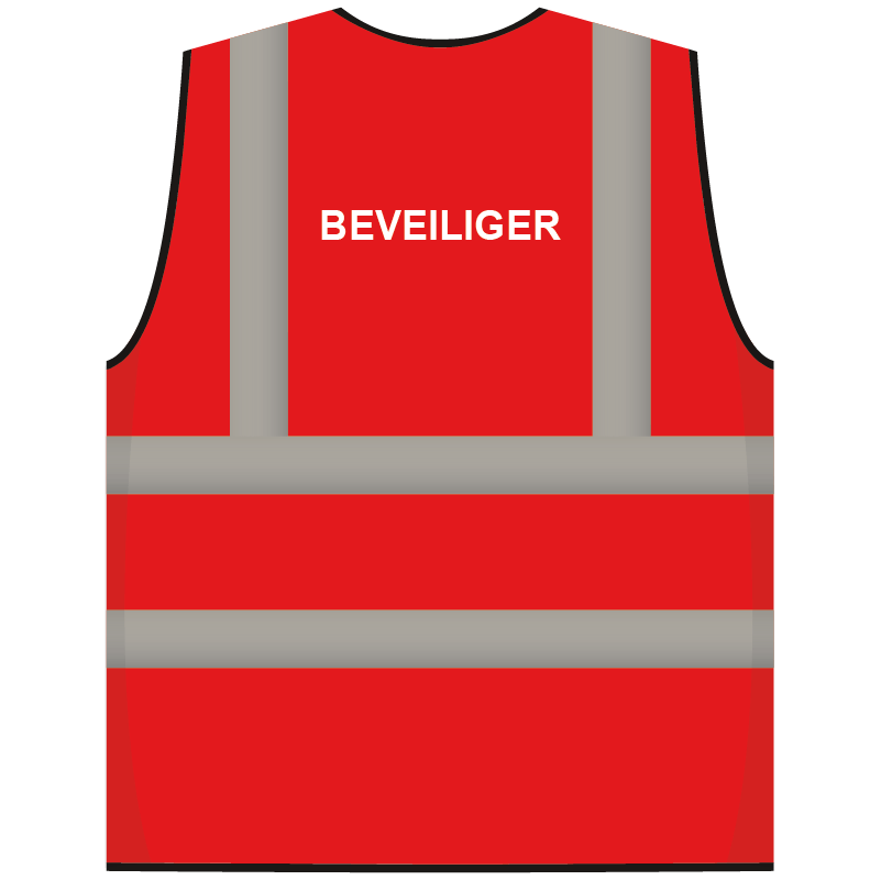 RWS veiligheidsvest beveiliger rood