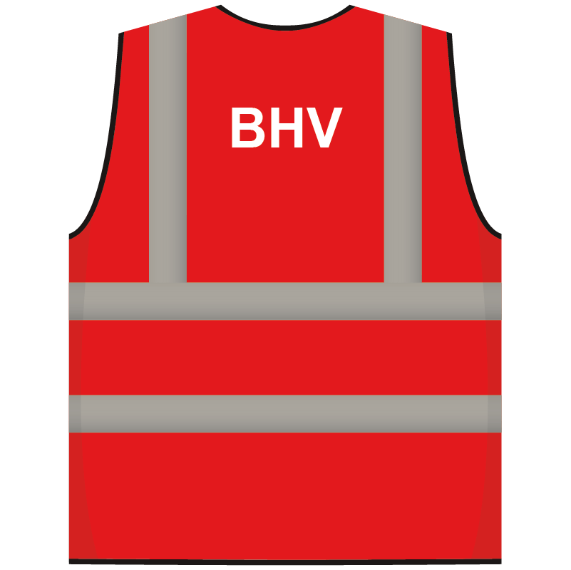 RWS veiligheidsvest BHV rood