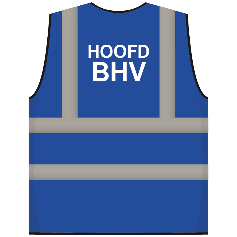 RWS veiligheidsvest hoofd BHV blauw