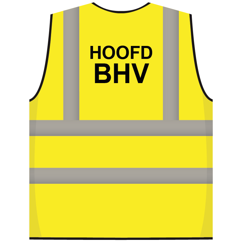 RWS veiligheidsvest hoofd BHV geel