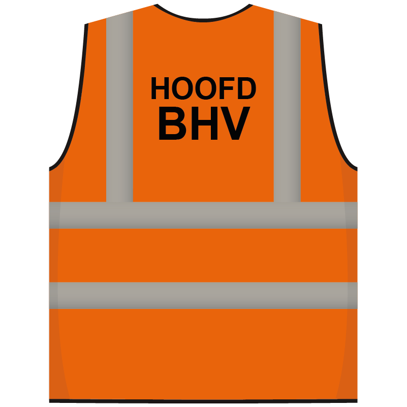 RWS veiligheidsvest hoofd BHV oranje