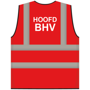 RWS veiligheidsvest hoofd BHV rood
