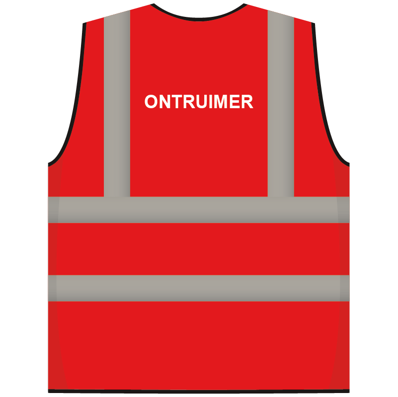 RWS veiligheidsvest ontruimer rood