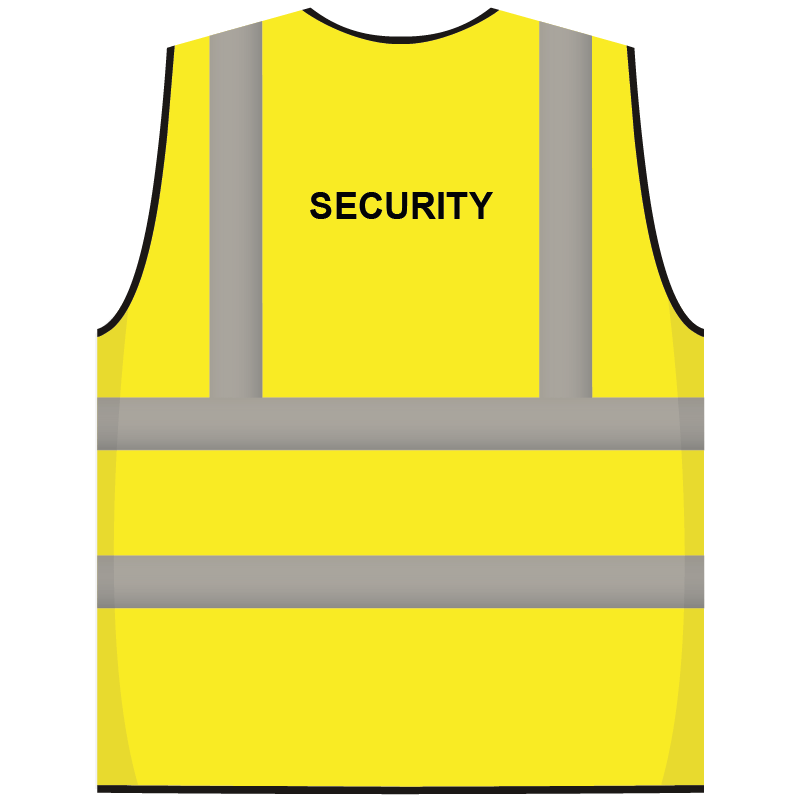 RWS veiligheidsvest security geel