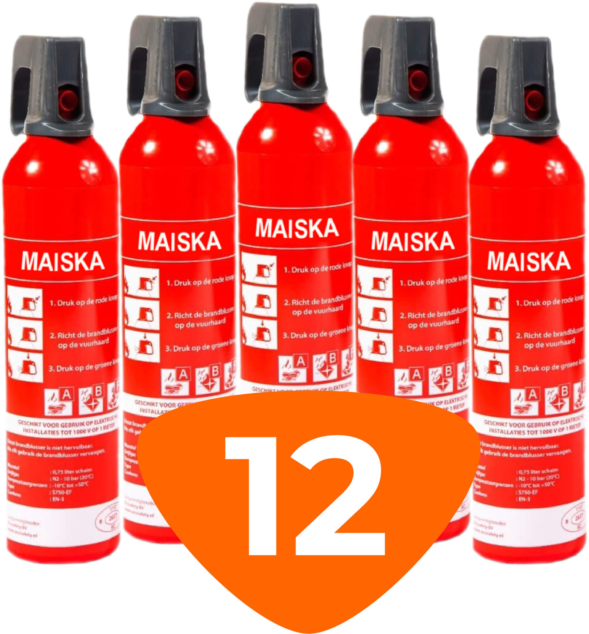 12-pack Sprayblusser MAISKA 0,75L
