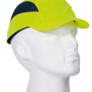 Stootpet korte klep geel